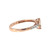 14K Rose Gold .65tw Imperial Topaz Teardrop with .14tw Diamond Bezel Accents Ring Size 7