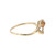 10K Gold .18tw Citrine Oval with .10tw Diamond Halo and Accented Curlicue Bypass Band Ring Size 6.75