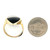14K Yellow Gold Onyx and Mother of Pearl Teardrop Shaped Ring Size 8.5
