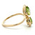 14K Yellow Gold Toi Et Moi AP 1.99cttw Square and Round Peridot Ring with AP 0.07cttw Diamond Accents Ring Size 7