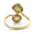 14K Yellow Gold Toi Et Moi AP 1.99cttw Square and Round Peridot Ring with AP 0.07cttw Diamond Accents Ring Size 7