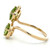 14K Yellow Gold Toi Et Moi AP 1.99cttw Square and Round Peridot Ring with AP 0.07cttw Diamond Accents Ring Size 7