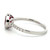 14K White Gold AP 1.3ct Shield Ruby with AP 0.14cttw Diamond Accents Ring Size 7