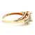 10K Yellow Gold Cabochon Teardrop Pear Opal With Round Diamond Accents Ring Size 7