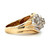 14K Yellow Gold Waterfall Cluster With Round and Baguette Diamonds Ring Size 5