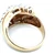 14K Yellow Gold Waterfall Cluster With Round and Baguette Diamonds Ring Size 5