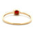 14K Yellow Gold AP 0.31ct Cushion Cut Garnet Ring with AP 0.09cttw Diamond Accents Ring Size 7