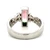 Platinum Rectangular AP 0.39ct Watermelon Tourmaline with AP 1.14cttw Diamond Accents Ring Size 5.75