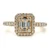 14K Yellow Gold Baguette and Round Diamonds AP 0.83cttw Square Ring Size 6.25