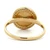 Allison Kaufman 14K Yellow Gold Circle AP 1/8ct Diamond Halo Modern Contemporary Ring Size 7
