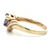 10K Yellow Gold Trillion Cut Tanzanite with Round and Baguette Diamond Accents Ring Size 6