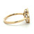 14K Yellow Gold AP 0.5cttw Round Pave Diamonds Clover Cluster Ring Size 6.25