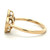 14K Yellow Gold AP 0.5cttw Round Pave Diamonds Clover Cluster Ring Size 6.25
