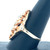 Vintage 14K Gold 1.60tw Diamond Bezels Vertical Cluster in a Leaf-Textured Setting Ring Size 9.25