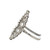 Vintage Platinum 2.0cttw Euro Diamond Vertical Tri-Bezels in an Art Deco Halo Ring Size 8.5