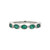 14K White Gold 1.19tw Emerald Bubble Partial Infinity Ring Size 6.75