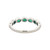 14K White Gold 1.19tw Emerald Bubble Partial Infinity Ring Size 6.75