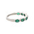 14K White Gold 1.19tw Emerald Bubble Partial Infinity Ring Size 6.75