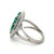 Platinum 900 Mosaic Square Tile with 1.96tw Emerald Rectangles with .35tw Diamond Ring Size 6