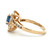 14K Yellow Gold Oval Cut Tanzanite with Marquise Diamond Accents Floral Ring Size 6