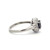 Platinum 900 .72tw Purple Sapphire Oval with .43tw Diamond Halo Ring Size 5.75