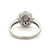 Platinum 900 .72tw Purple Sapphire Oval with .43tw Diamond Halo Ring Size 5.75