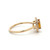 14K Gold 1.33ct Orange Sapphire Oval with .17tw Diamond Halo Ring Size 7