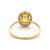 14K Gold 1.33ct Orange Sapphire Oval with .17tw Diamond Halo Ring Size 7