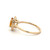 14K Gold 1.33ct Orange Sapphire Oval with .17tw Diamond Halo Ring Size 7