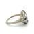 18K Art Deco 4-Synthetic Sapphire Rectangles with a Center Diamond Bezel Geometric Square Setting Ring Size 4.25