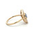 14K Gold .99ct Sapphire Circle with a .23tw Diamond Bezel Shield Ring Size 6.75