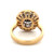 18K Gold and White Gold .91tw Center Black Opal Oval with a 1.01tw Diamond Bezel Halo Ring Size 6.5
