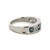Platinum 900 Alternating .50tw Alexandrite Bezels with .24tw Diamond Bezels Cluster Ring Size 5.75