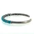 Sterling Silver Turquoise Nine Stone Hinge Cuff