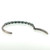 Sterling Silver Turquoise Nine Stone Hinge Cuff