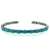 Sterling Silver Turquoise Nine Stone Hinge Cuff