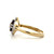 10K Gold 1.40tw Garnet Cushion-Cut with .10tw Diamond Bezel Halo and Bilateral Bezel Accents Ring Size 7.25