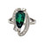 Platinum 2.99ct Tourmaline Teardrop with .13tw Diamond Border Split-Shank Design Ring Size 8