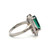 Platinum 2.99ct Tourmaline Teardrop with .13tw Diamond Border Split-Shank Design Ring Size 8