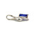 14K White Gold Tanzanite Teardrop with Flowing Double Band Diamond Baguette Accents Along the Bail Pendant