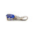 14K White Gold Tanzanite Teardrop with Flowing Double Band Diamond Baguette Accents Along the Bail Pendant