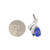 14K White Gold Tanzanite Teardrop with Flowing Double Band Diamond Baguette Accents Along the Bail Pendant
