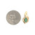 10K Gold Emerald Cabochon with a Diamond Bezel Accent in a Teardrop Setting Pendant