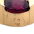 14K Gold Pink Tourmaline Circle on a Modernist Slide Pendant
