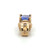 14K Gold Tanzanite Oval with a Diamond Bezel Channel-Set Accents Pendant