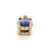 14K Gold Tanzanite Oval with a Diamond Bezel Channel-Set Accents Pendant