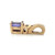 14K Gold Tanzanite Oval with a Diamond Bezel Channel-Set Accents Pendant