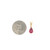 14K Gold Pink Tourmaline Teardrop with a Diamond Bezel Double Bail Pendant