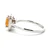 14K White Gold AP 1.0ct Yellow Sapphire with Diamond Accents Ring Size 6.25