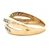 14K Yellow Gold Round Diamonds Cross Pattern Band Ring Size 8